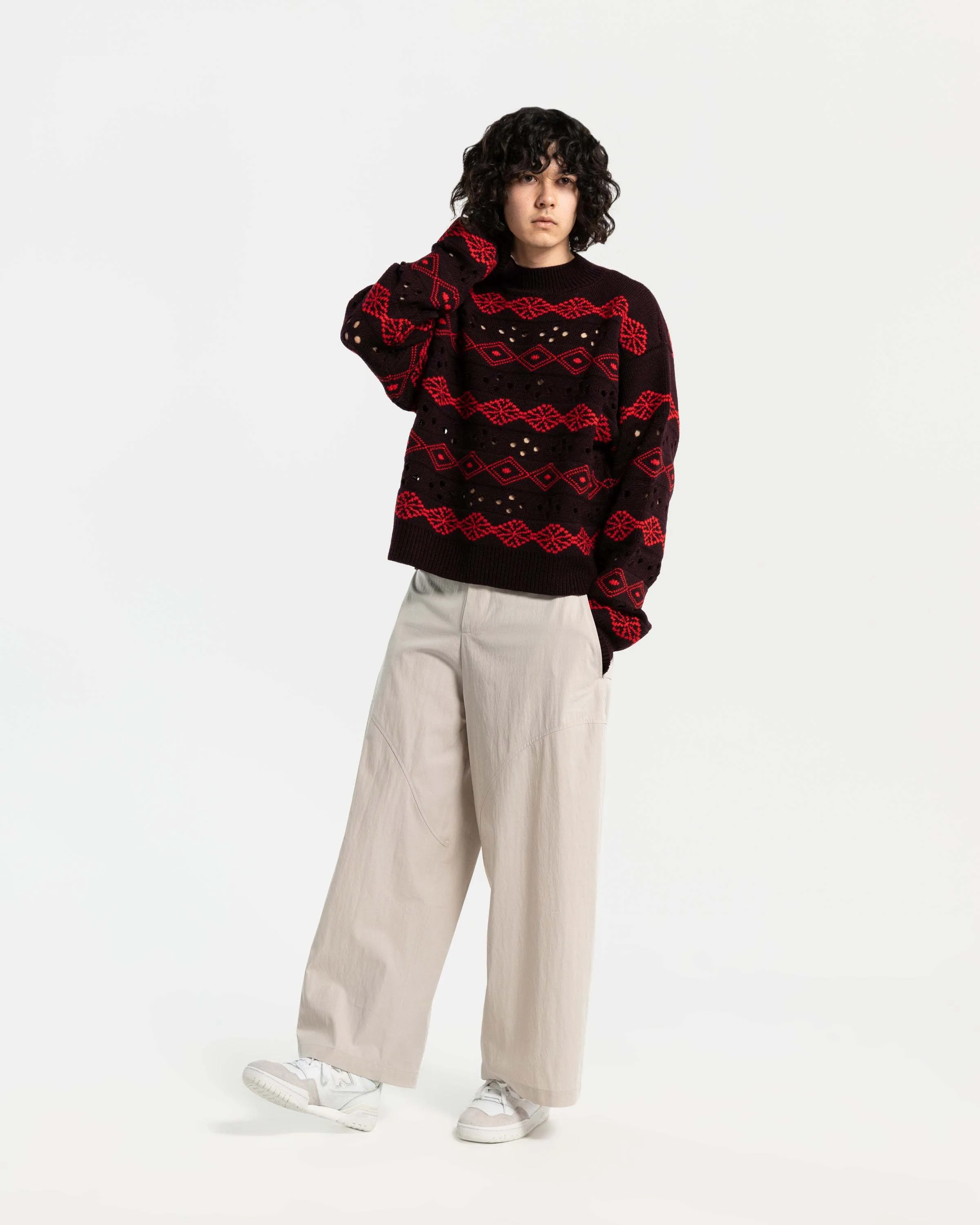 NAMACHEKO  |Crew Neck Wool Long Sleeves Sweaters