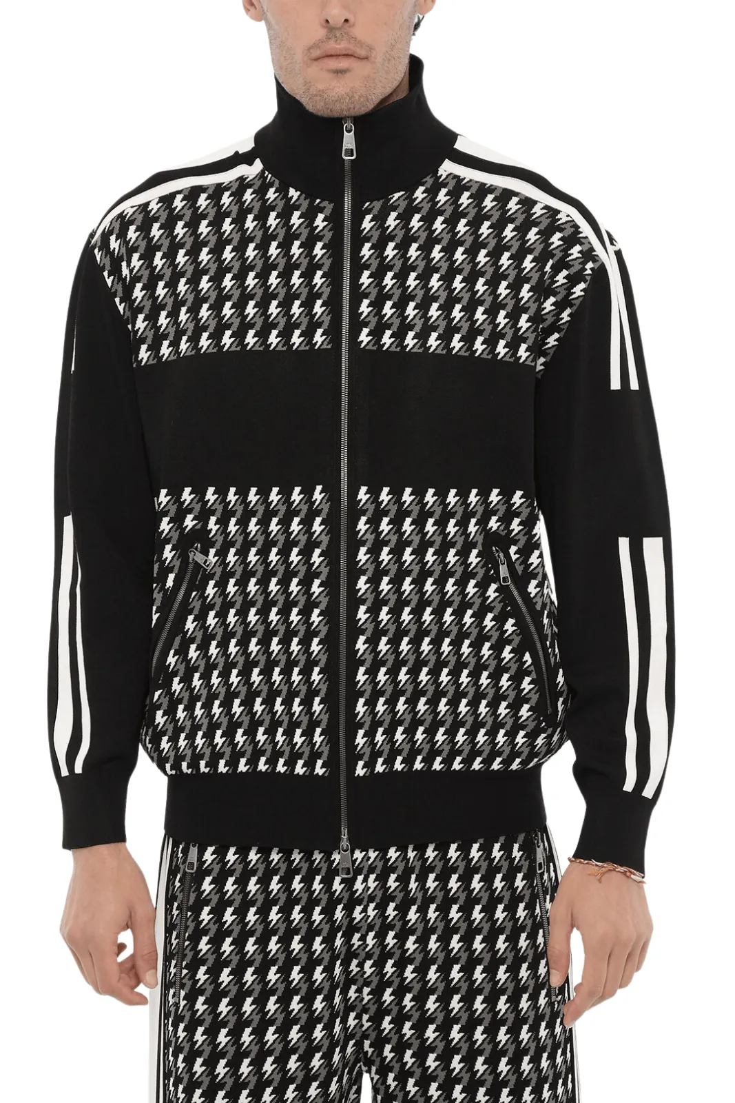 Neil Barrett Blouson Fit Embroidered Sweater