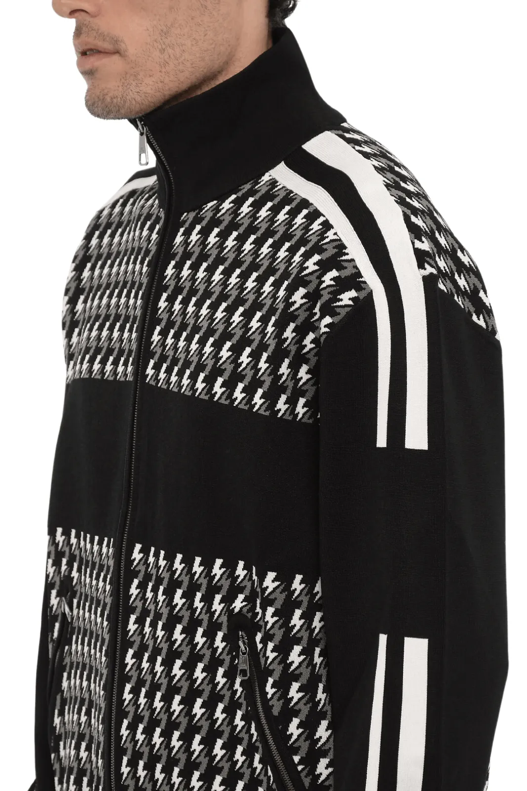 Neil Barrett Blouson Fit Embroidered Sweater