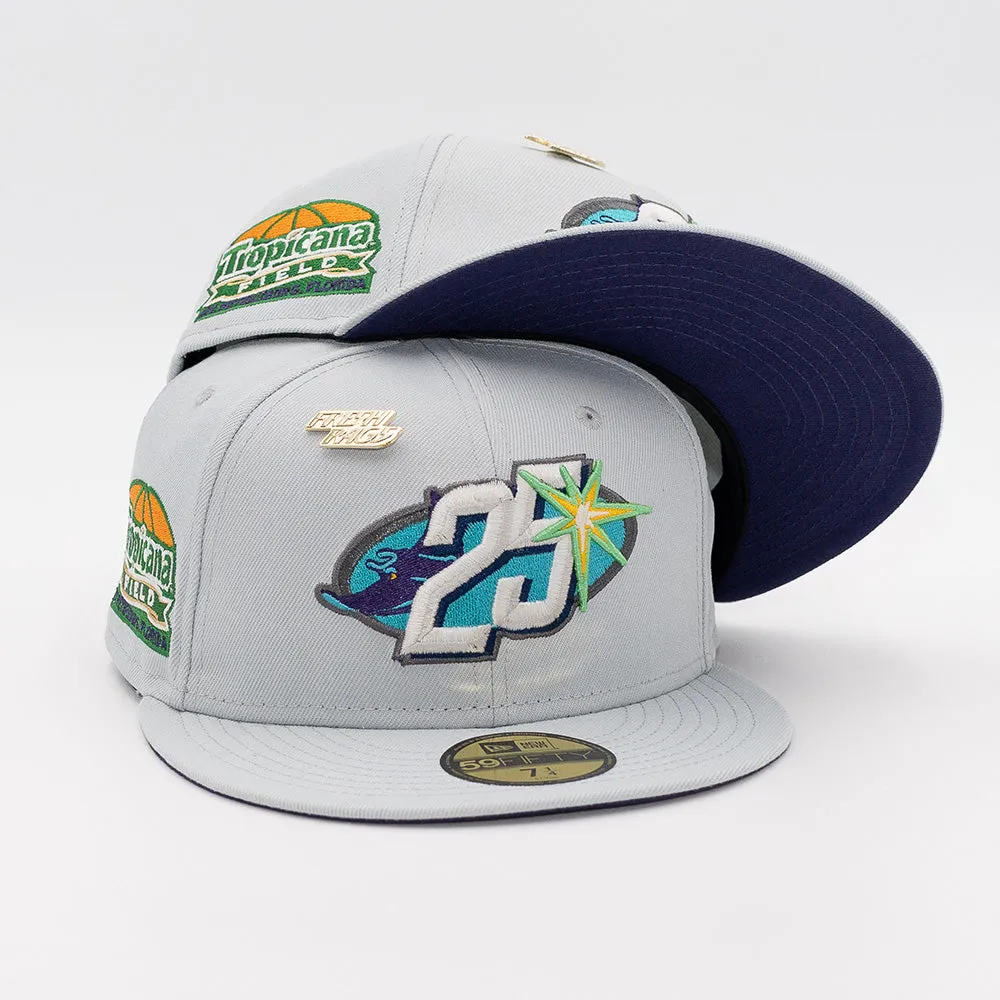 NEW ERA X FRESH RAGS 59FIFTY TAMPA BAY RAYS 25TH ANNIVERSARY Tropicana Field Side Patch