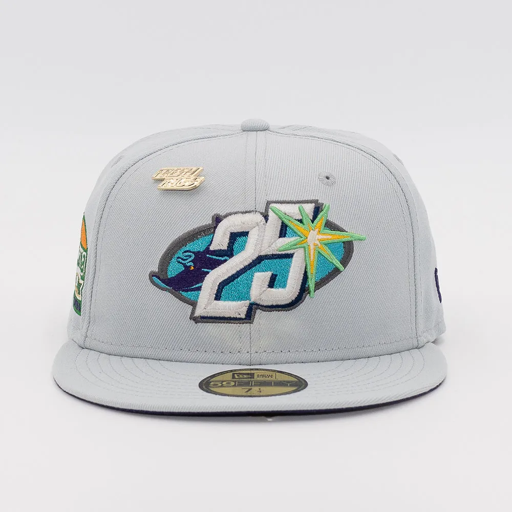 NEW ERA X FRESH RAGS 59FIFTY TAMPA BAY RAYS 25TH ANNIVERSARY Tropicana Field Side Patch