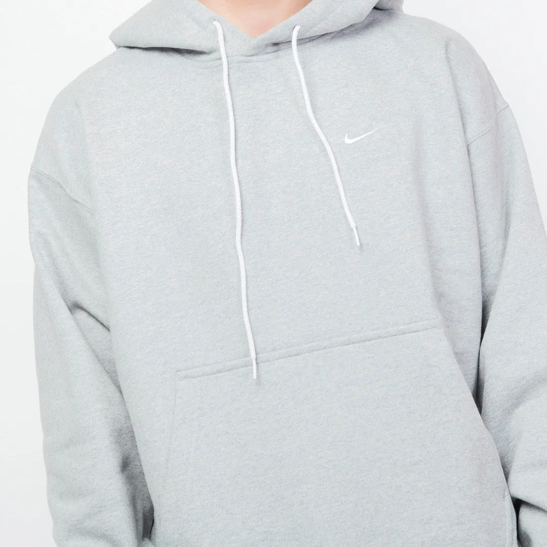 Nike - Solo Swoosh Fleece Hoodie (Dark Grey Heather/White)