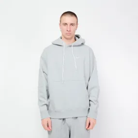 Nike - Solo Swoosh Fleece Hoodie (Dark Grey Heather/White)