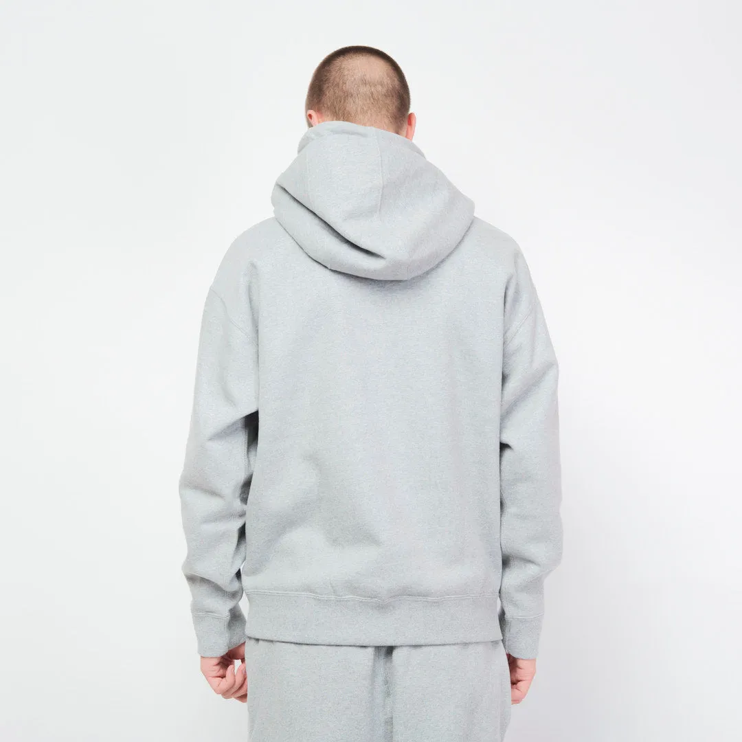 Nike - Solo Swoosh Fleece Hoodie (Dark Grey Heather/White)