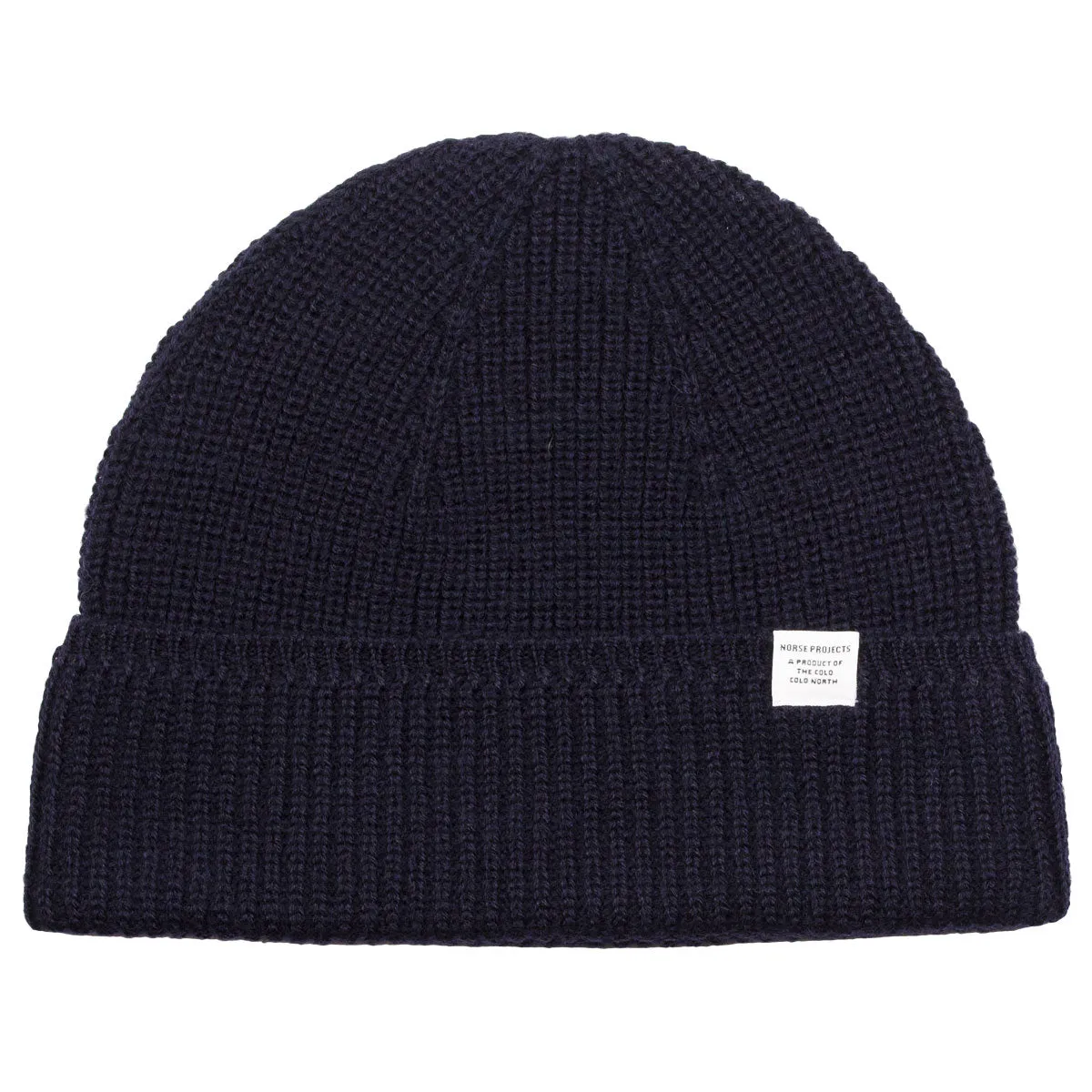 Norse Projects - Wool Cotton Rib Beanie - Dark Navy