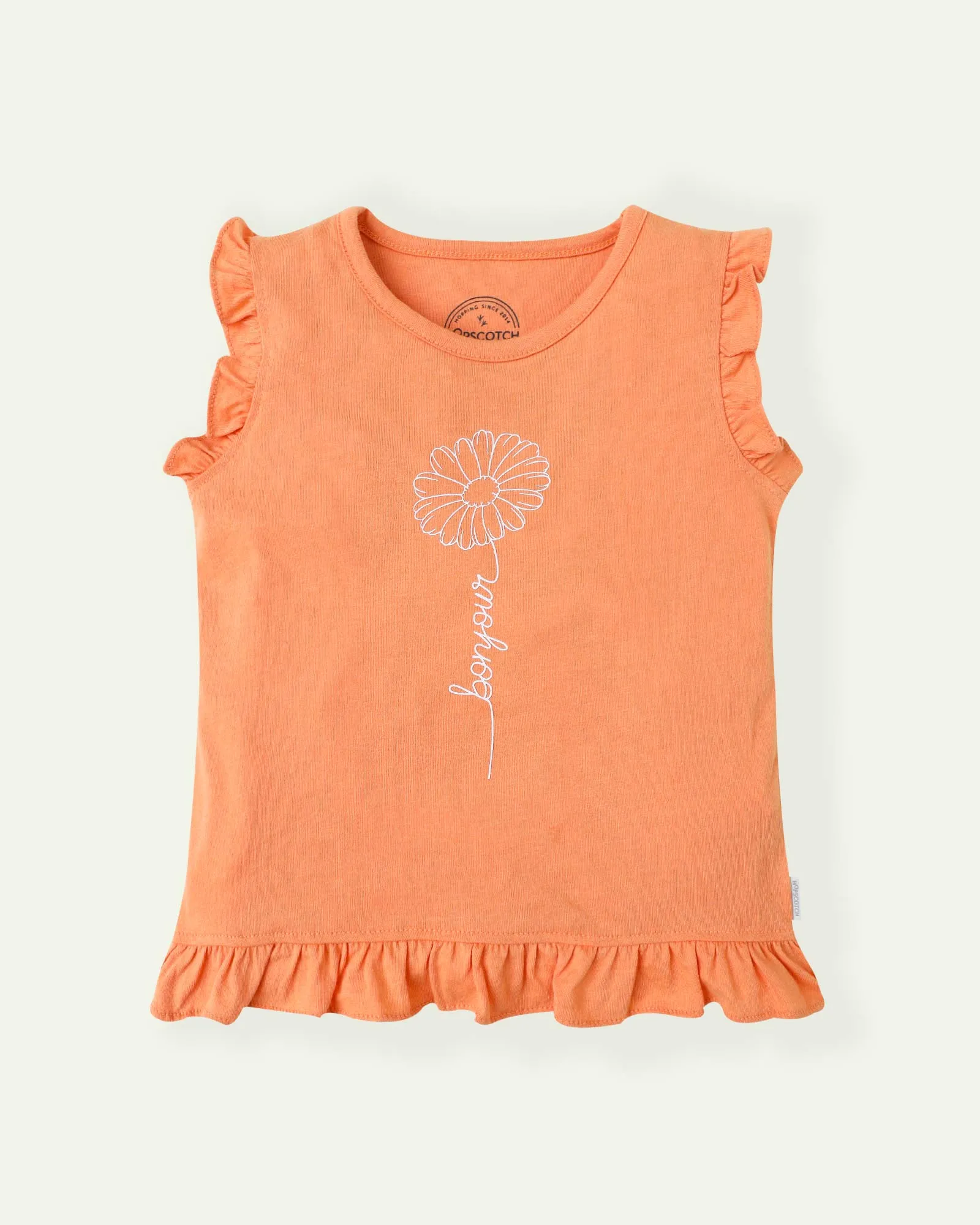 Orange Bonjour T-Shirt