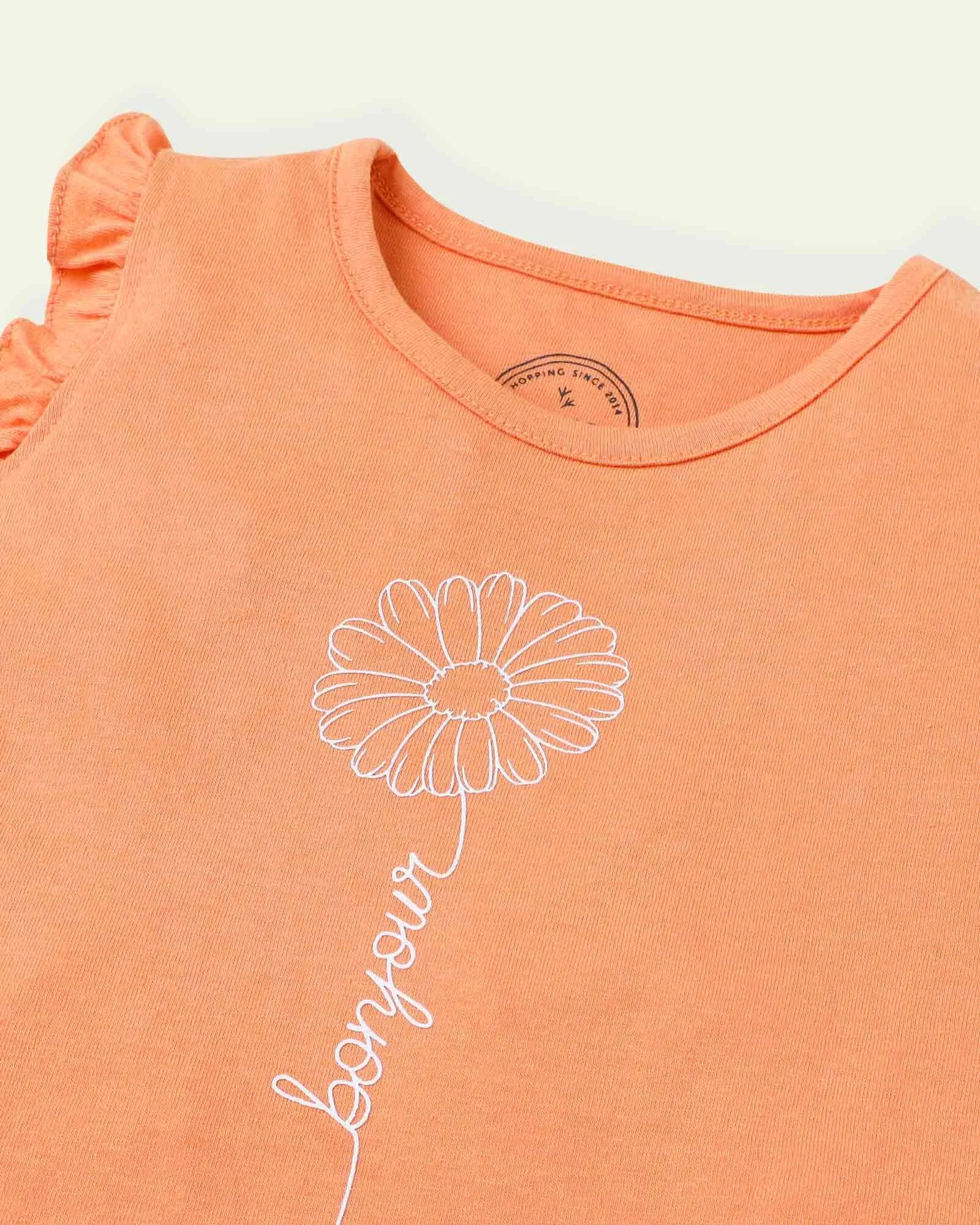 Orange Bonjour T-Shirt