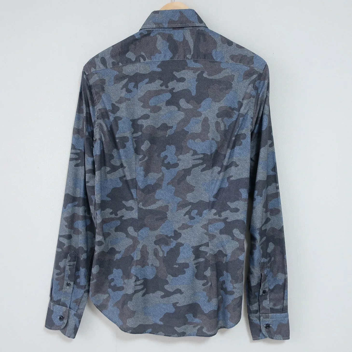 ORIAN  |Camouflage Denim Long Sleeves Cotton Shirts