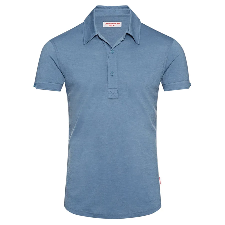 Orlebar Brown - Sebastian Merino Polo Shirt in Blue Haze