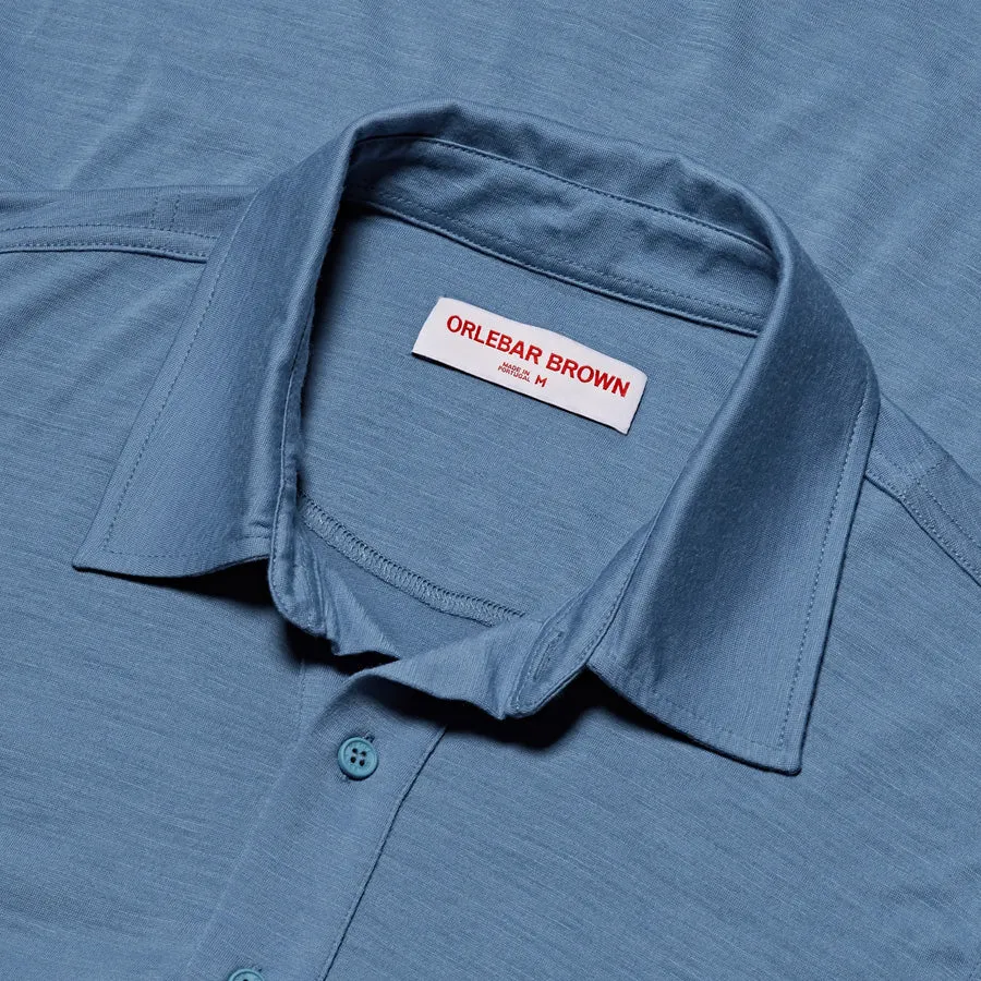 Orlebar Brown - Sebastian Merino Polo Shirt in Blue Haze