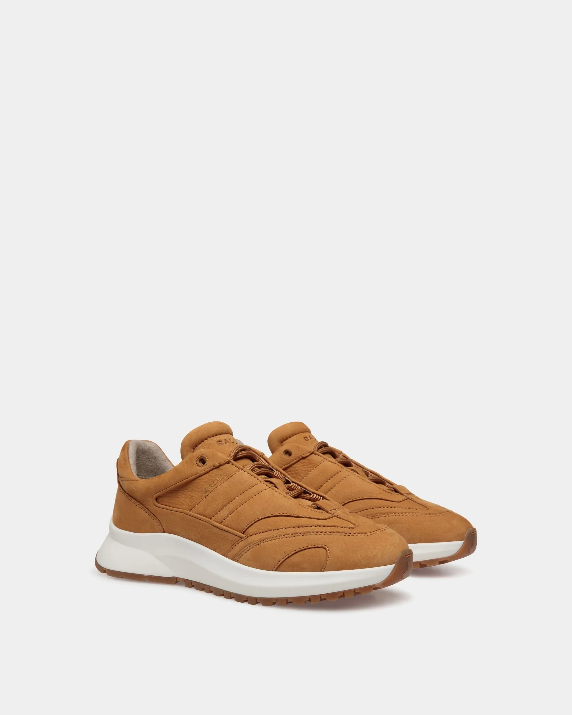 Outline Sneaker in Brown Nubuck Leather