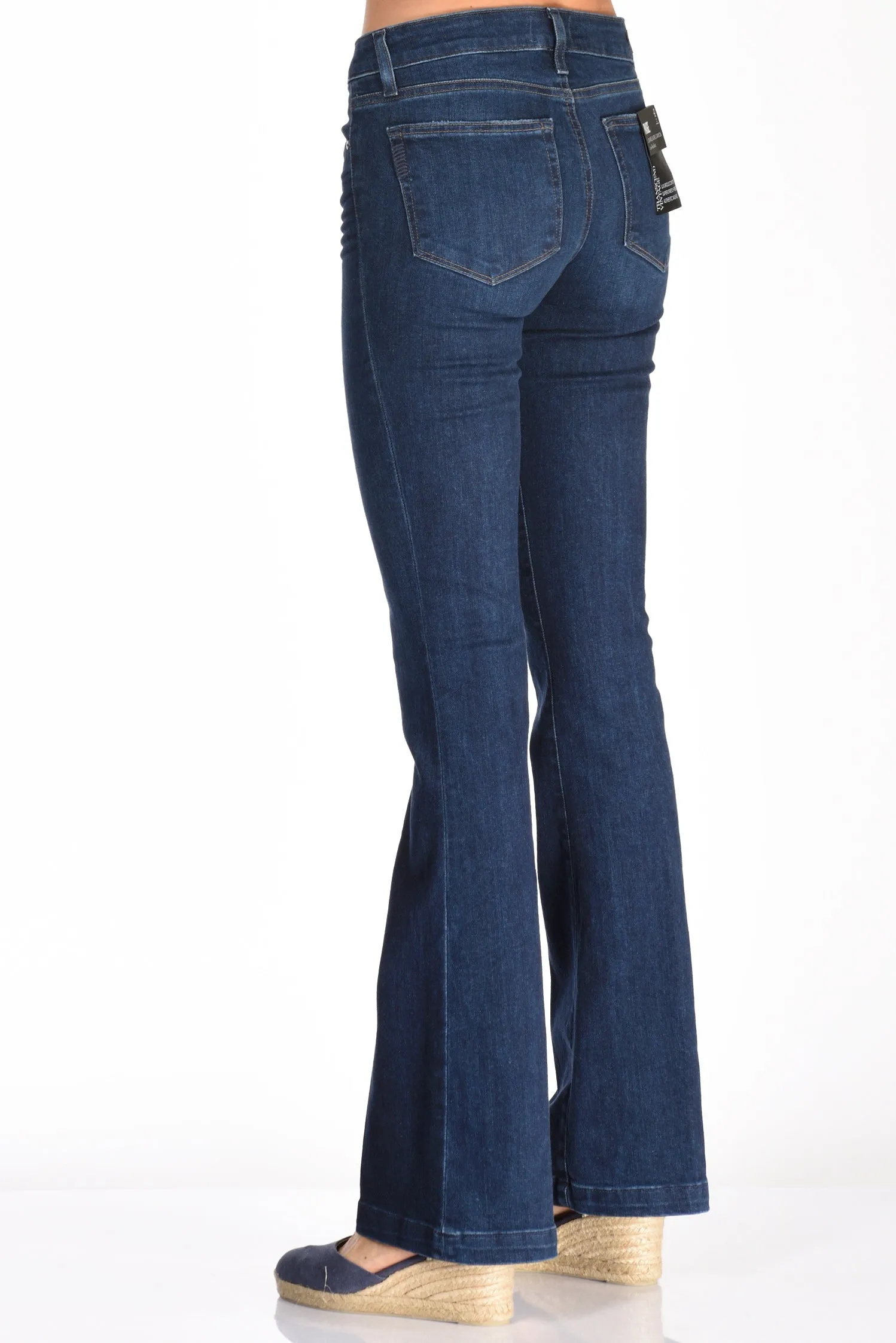 Paige Jeans Zampa Blu Donna