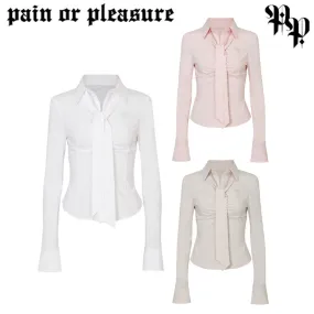 PAIN OR PLEASURE  |★PAIN OR PLEASURE★ VIVIAN SCARF SHIRT (3color)