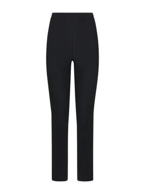 Pantalone a sigaretta modellante in tessuto Compact - Nero