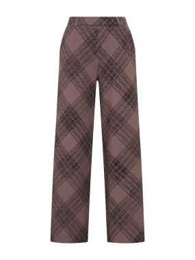 Pantalone ampio in tessuto Digital Wool - FANT.PINE BARK