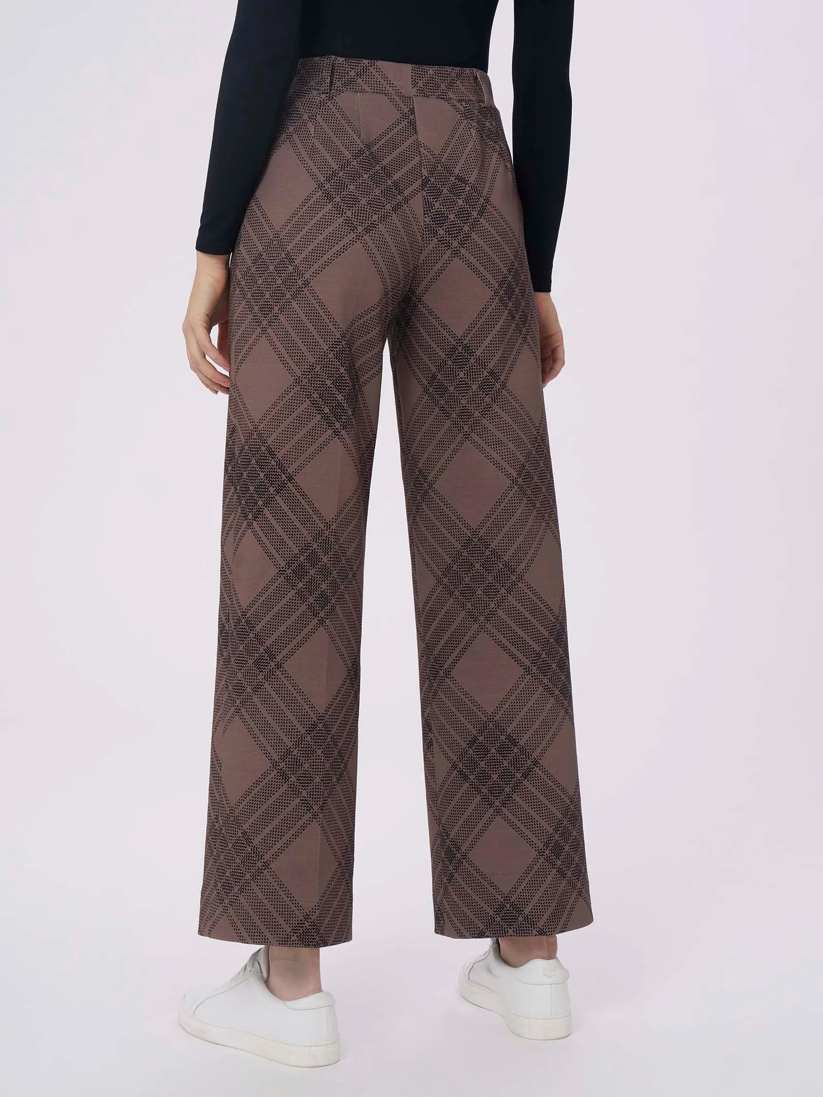 Pantalone ampio in tessuto Digital Wool - FANT.PINE BARK