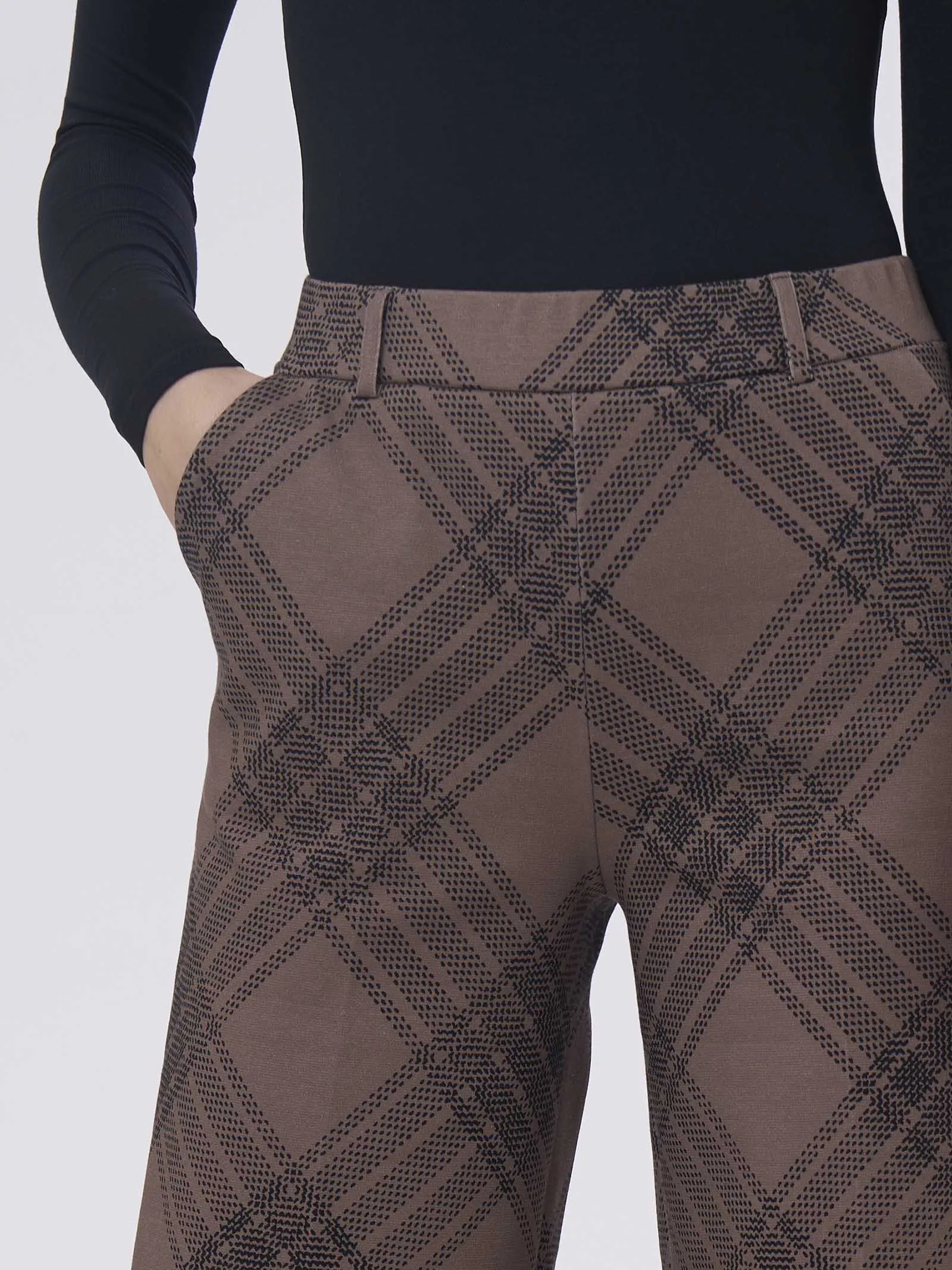 Pantalone ampio in tessuto Digital Wool - FANT.PINE BARK