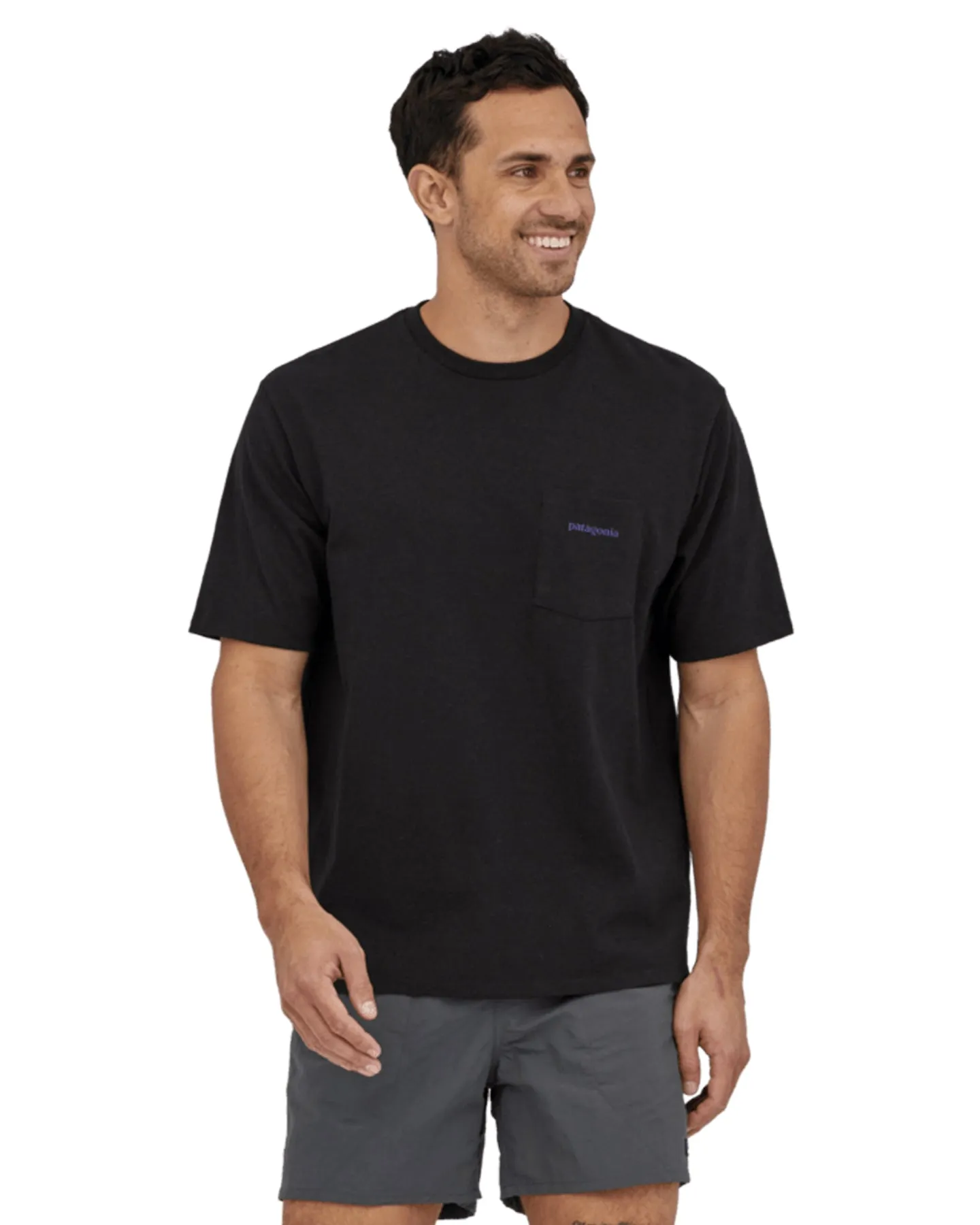 Patagonia Boardshort Logo Pocket Responsibili-Tee - Ink Black