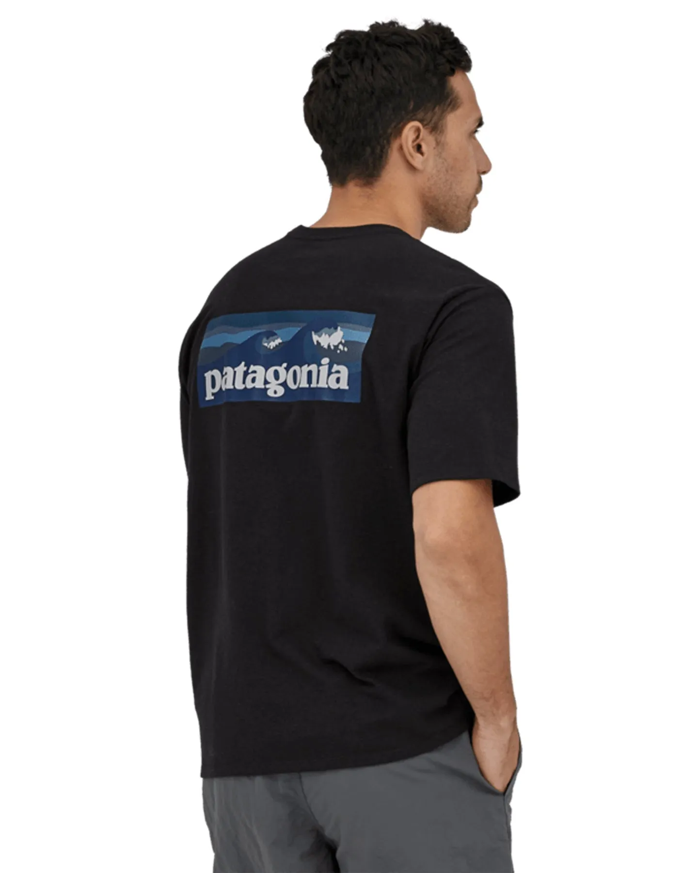 Patagonia Boardshort Logo Pocket Responsibili-Tee - Ink Black