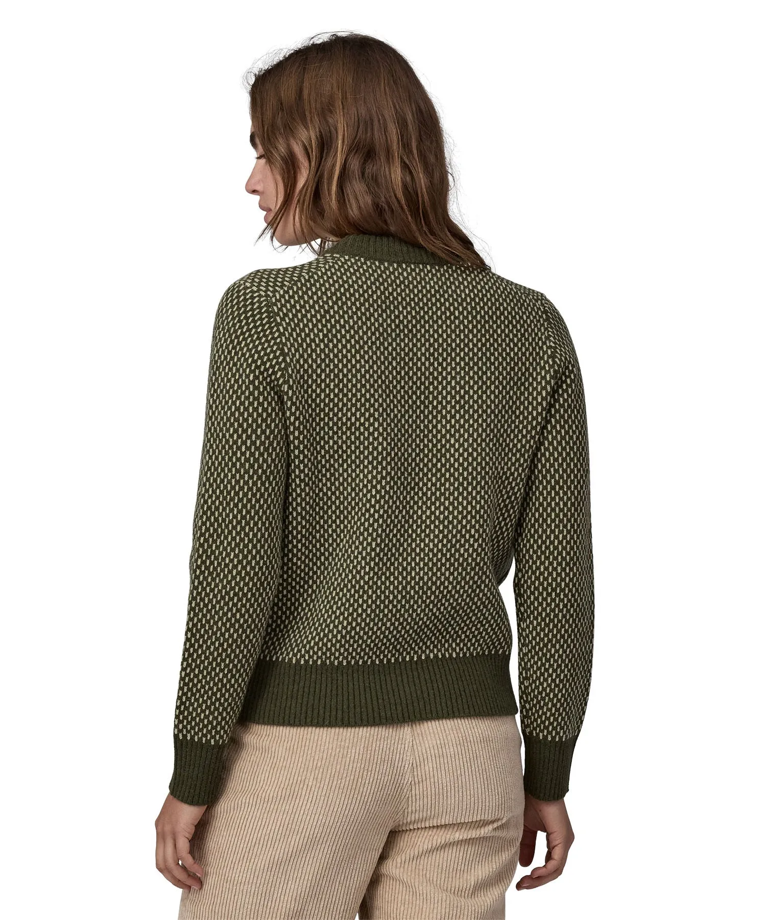 Patagonia Women's Recycled Wool-Blend Crewneck Sweater - Needle Green