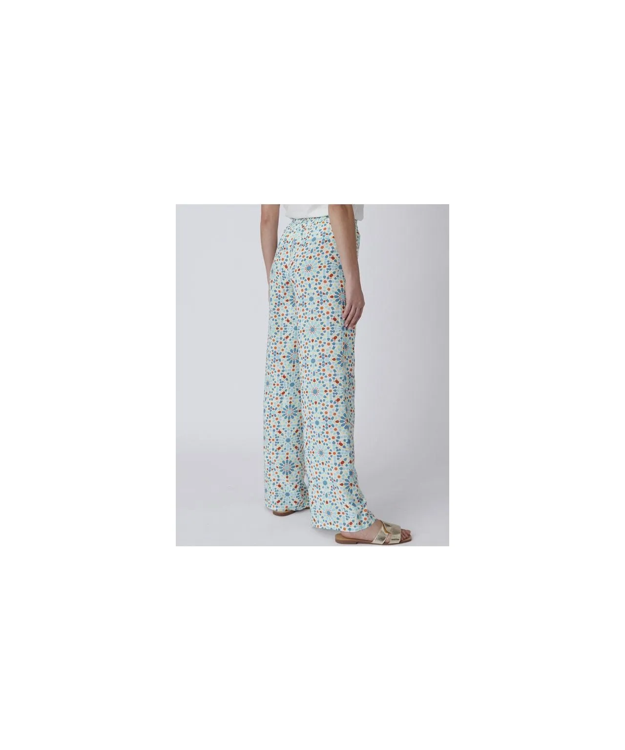 Patterned Palazzo Trousers