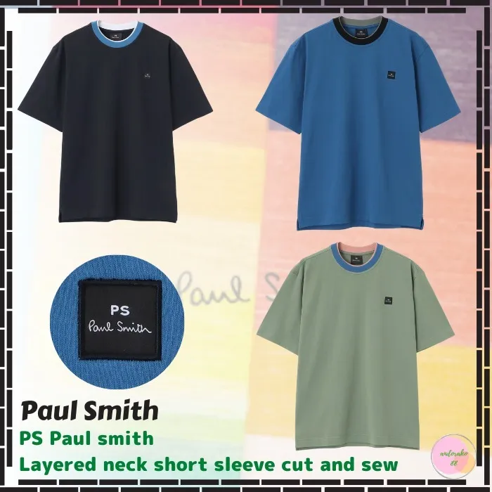 Paul Smith  |Crew Neck Pullovers Street Style Plain Cotton Short Sleeves