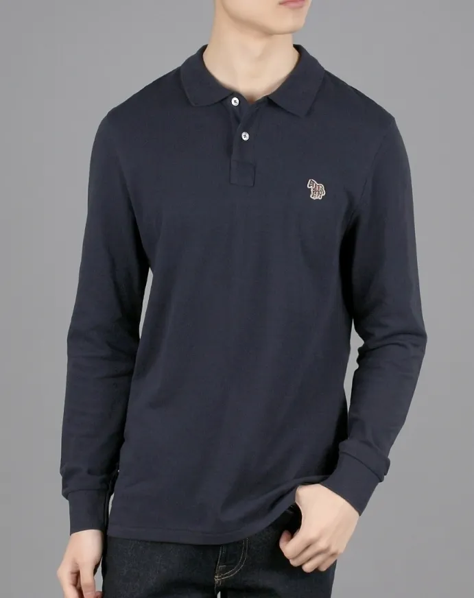 Paul Smith  |Long Sleeves Cotton Logo Polos