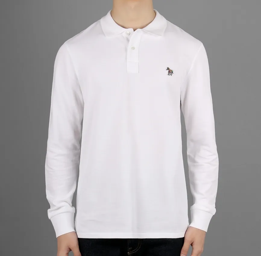 Paul Smith  |Long Sleeves Cotton Logo Polos