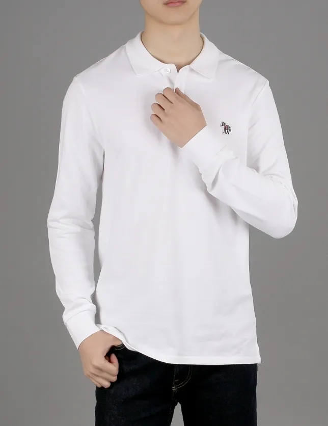 Paul Smith  |Long Sleeves Cotton Logo Polos