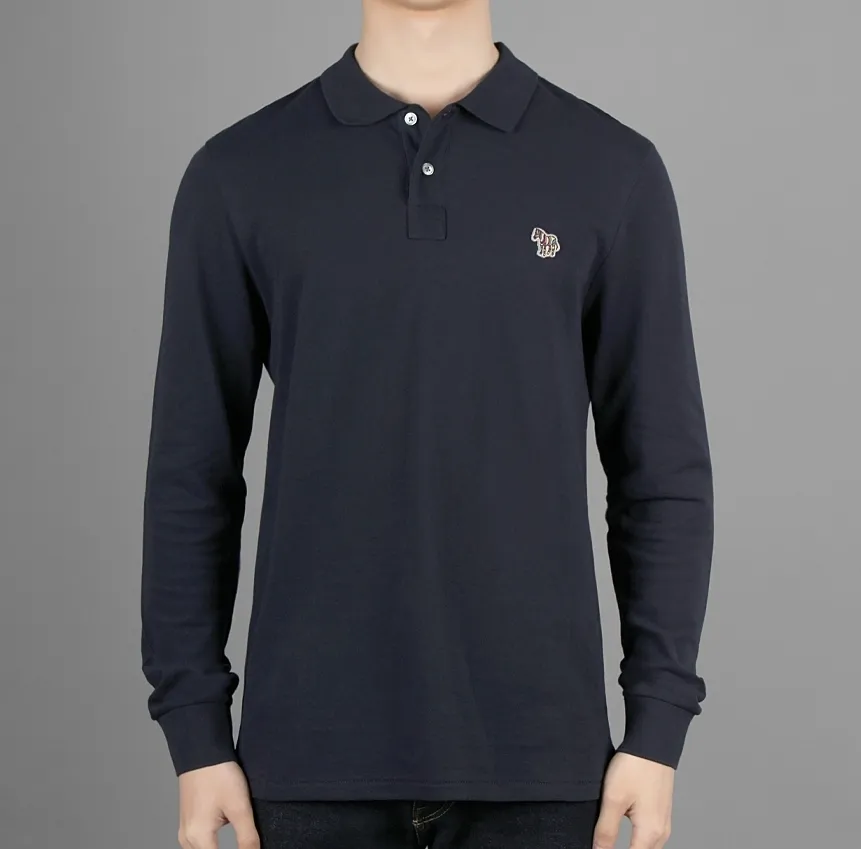 Paul Smith  |Long Sleeves Cotton Logo Polos