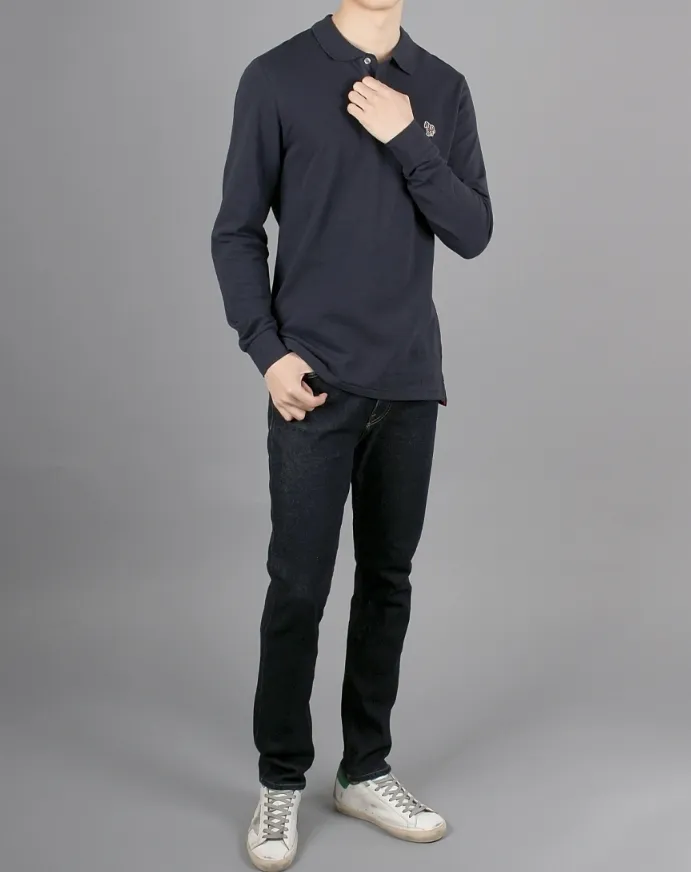 Paul Smith  |Long Sleeves Cotton Logo Polos