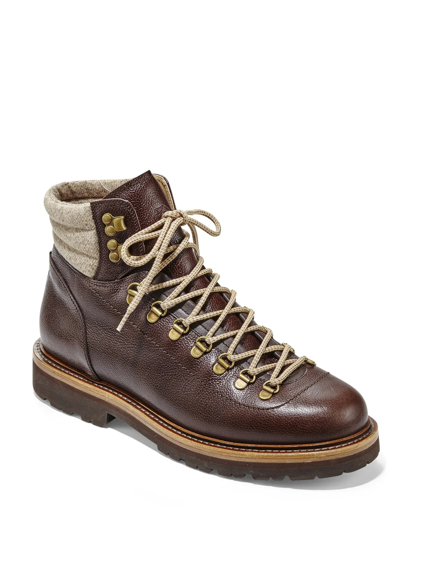 Pebbled Leather Hiker Boot