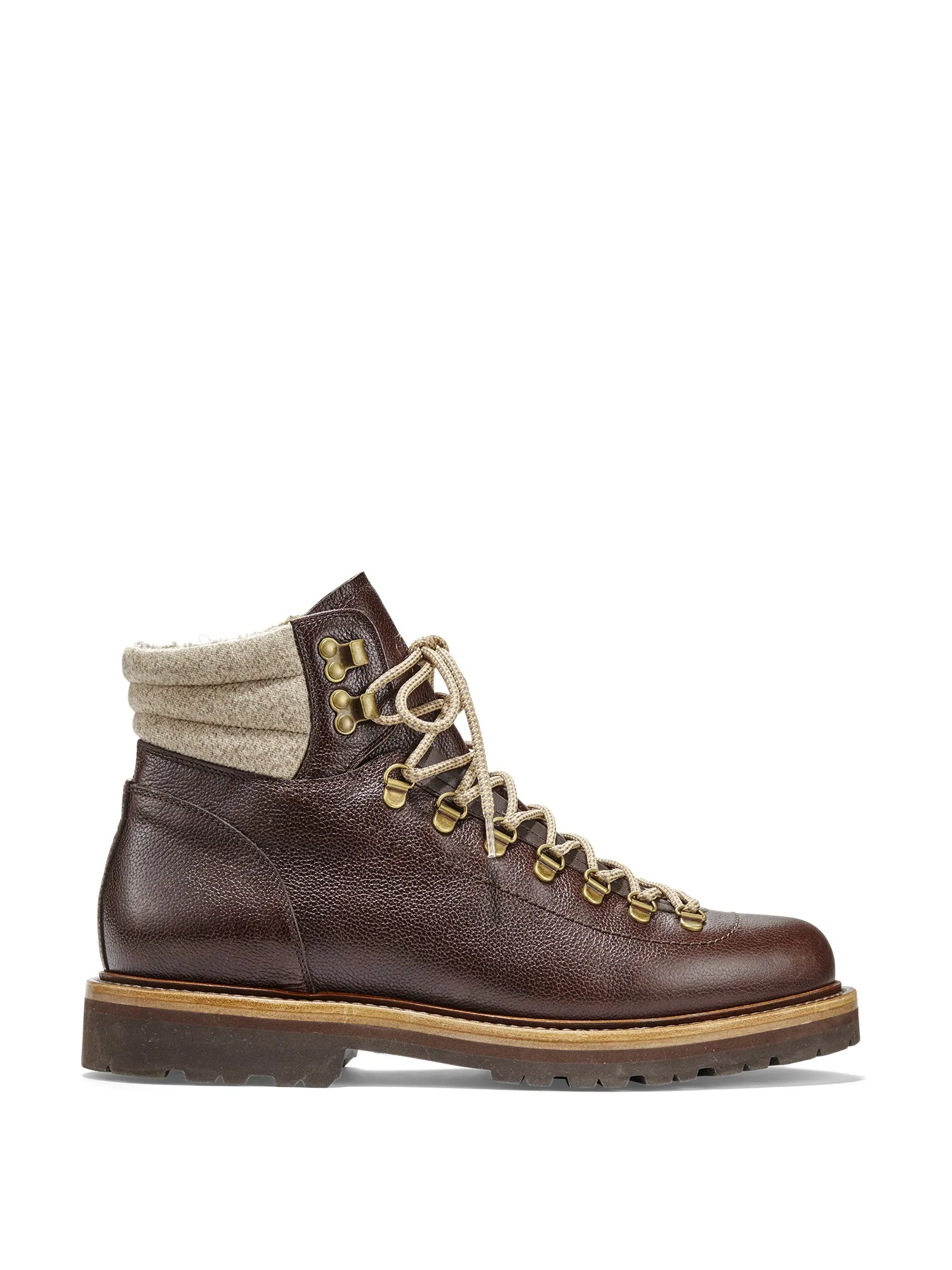 Pebbled Leather Hiker Boot