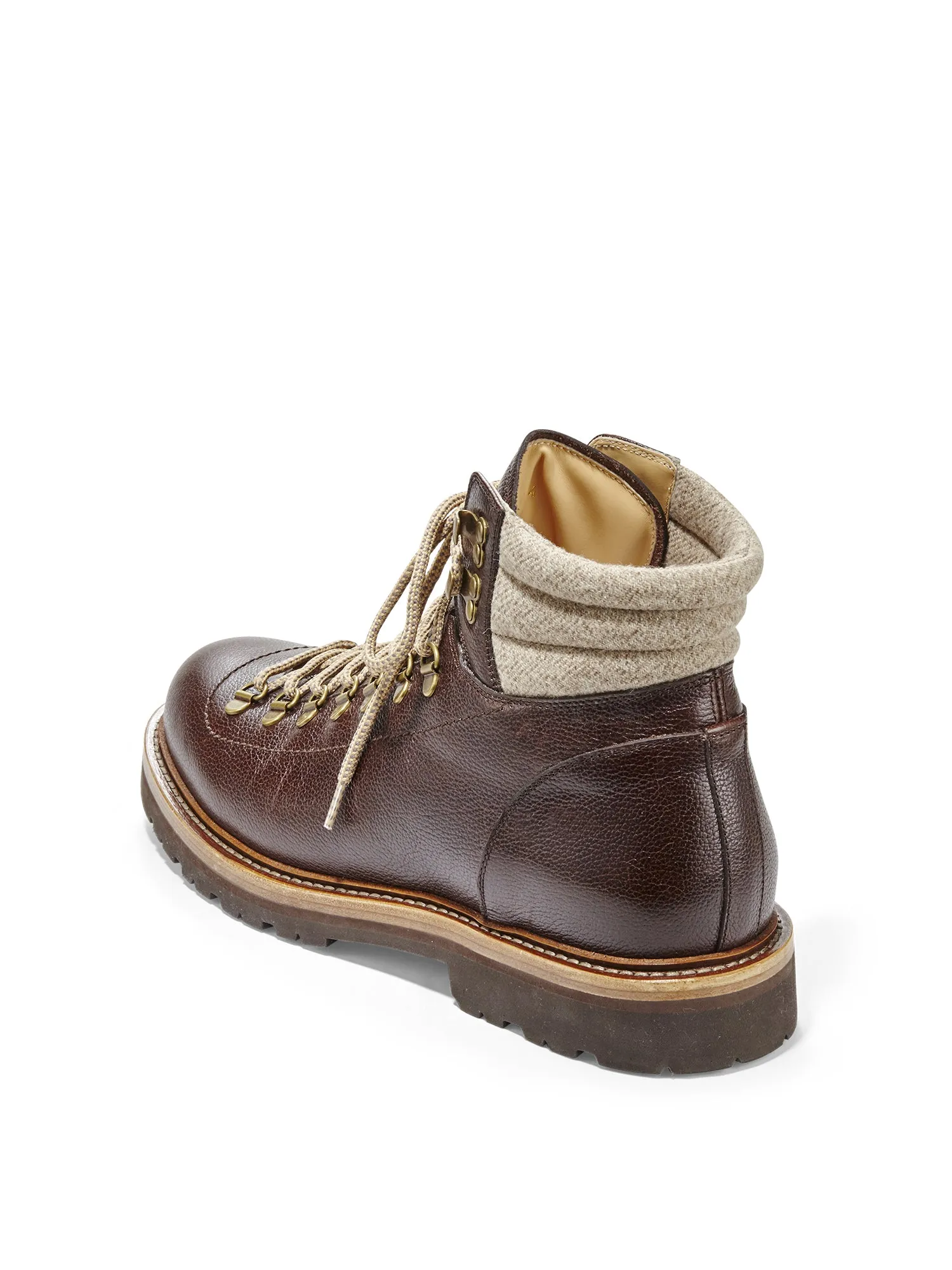 Pebbled Leather Hiker Boot