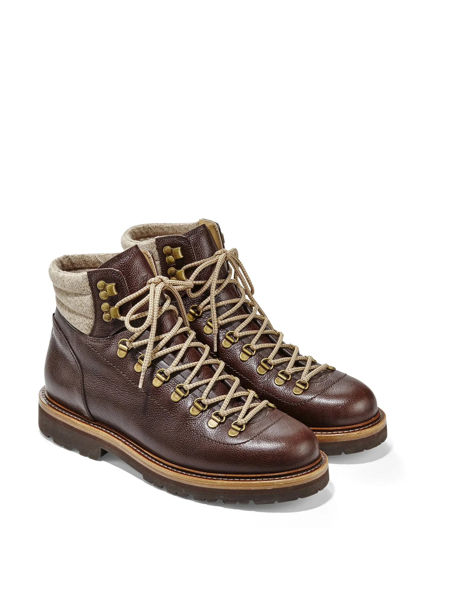 Pebbled Leather Hiker Boot