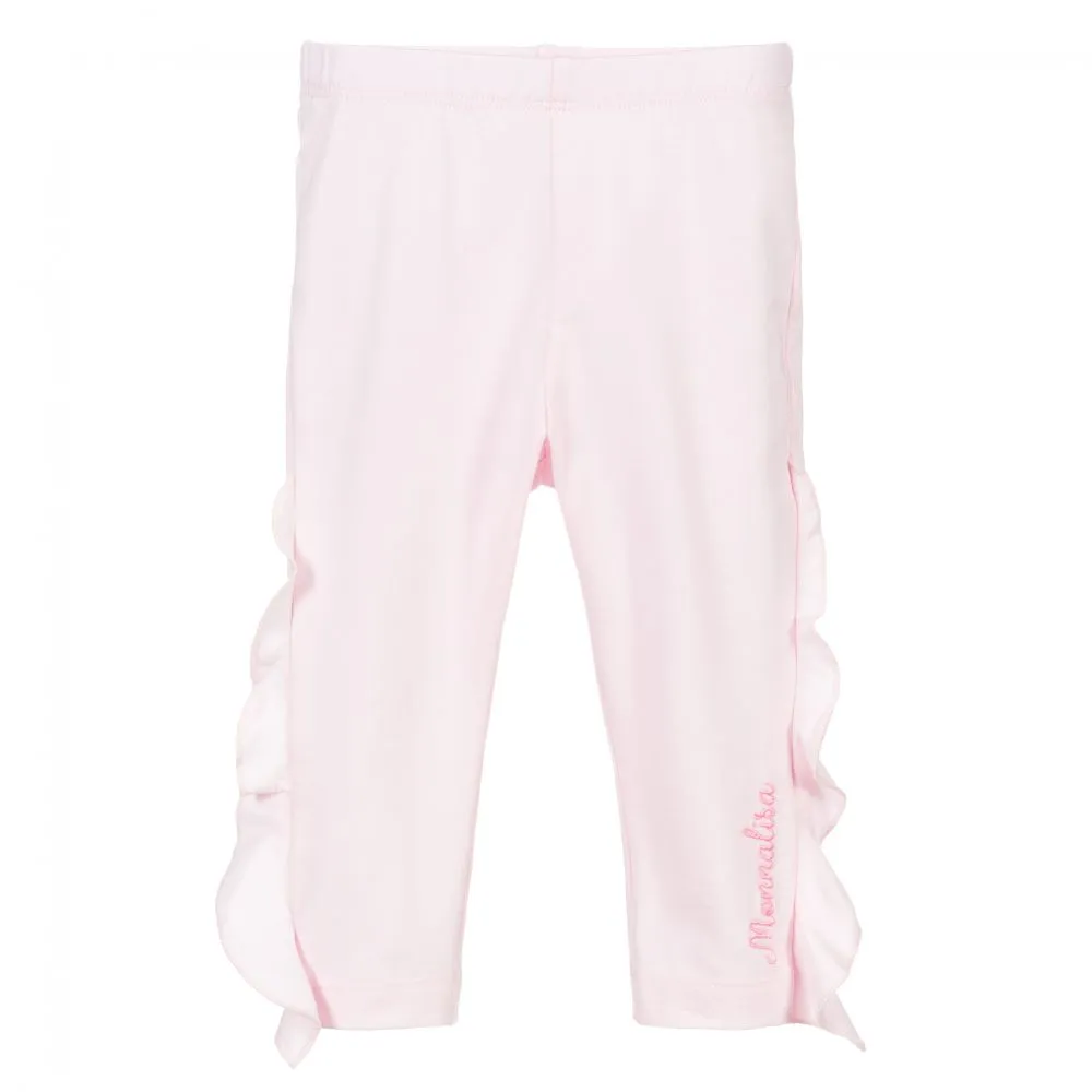 Pink Cotton Logo Leggings