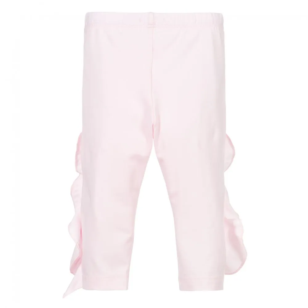 Pink Cotton Logo Leggings