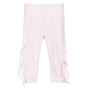 Pink Cotton Logo Leggings