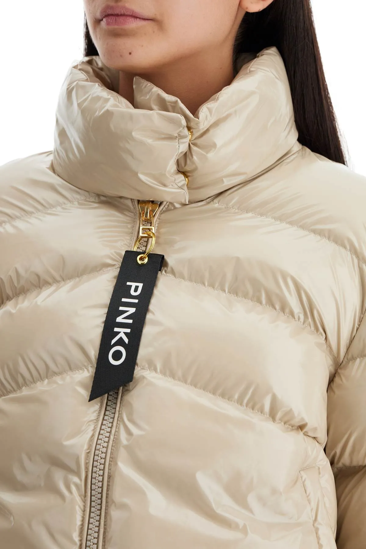 PINKO crystal nylon down jacket