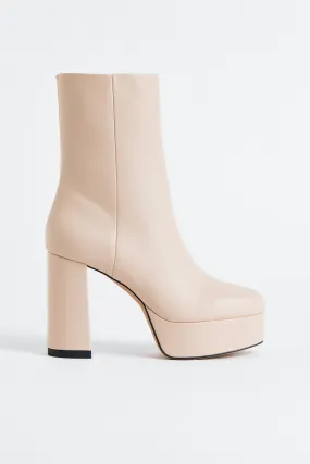 Platform boots - High heel - Light beige - Ladies | H&M GB