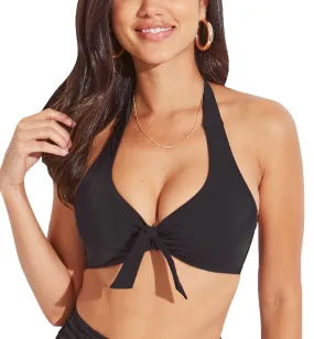 Pour Moi Madrid Underwire Halter Triangle Swim Top (28302) - Black