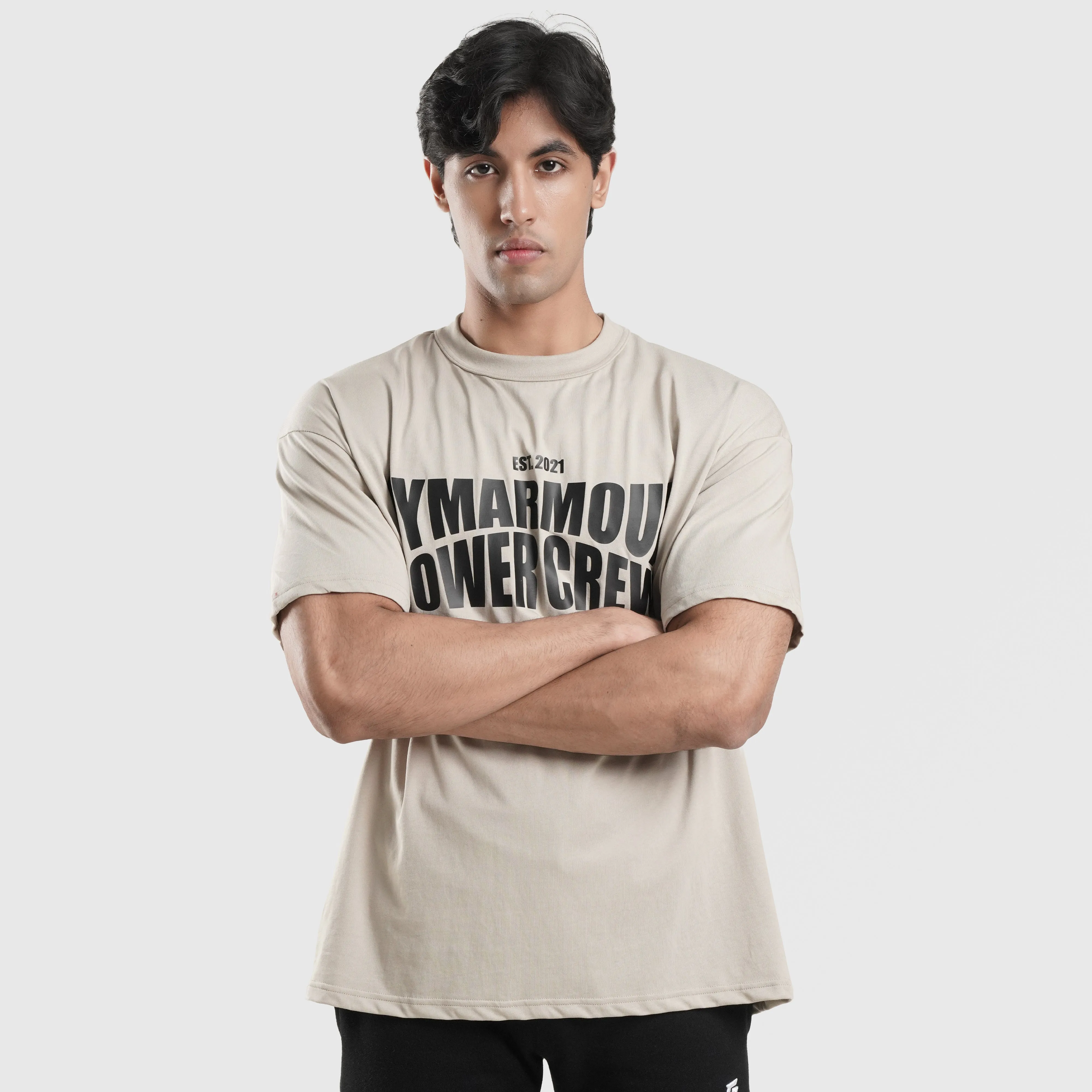 Power Crew Tee (Beige)