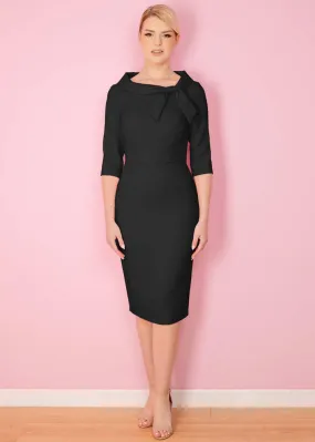 Pretty Dress Company Penelope 50's Pencil Dress Black