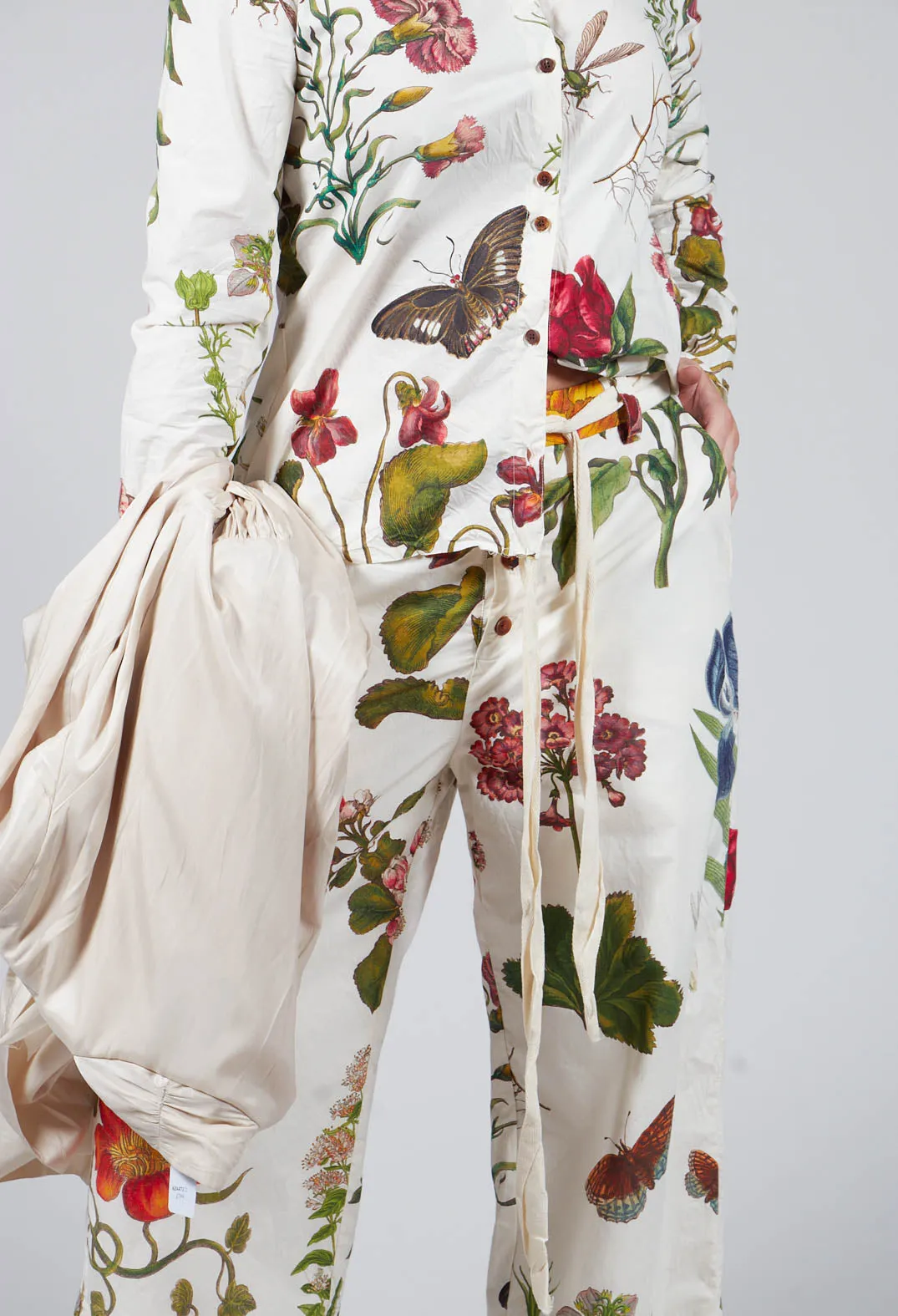 Print Summer Trousers in Grand Fleur