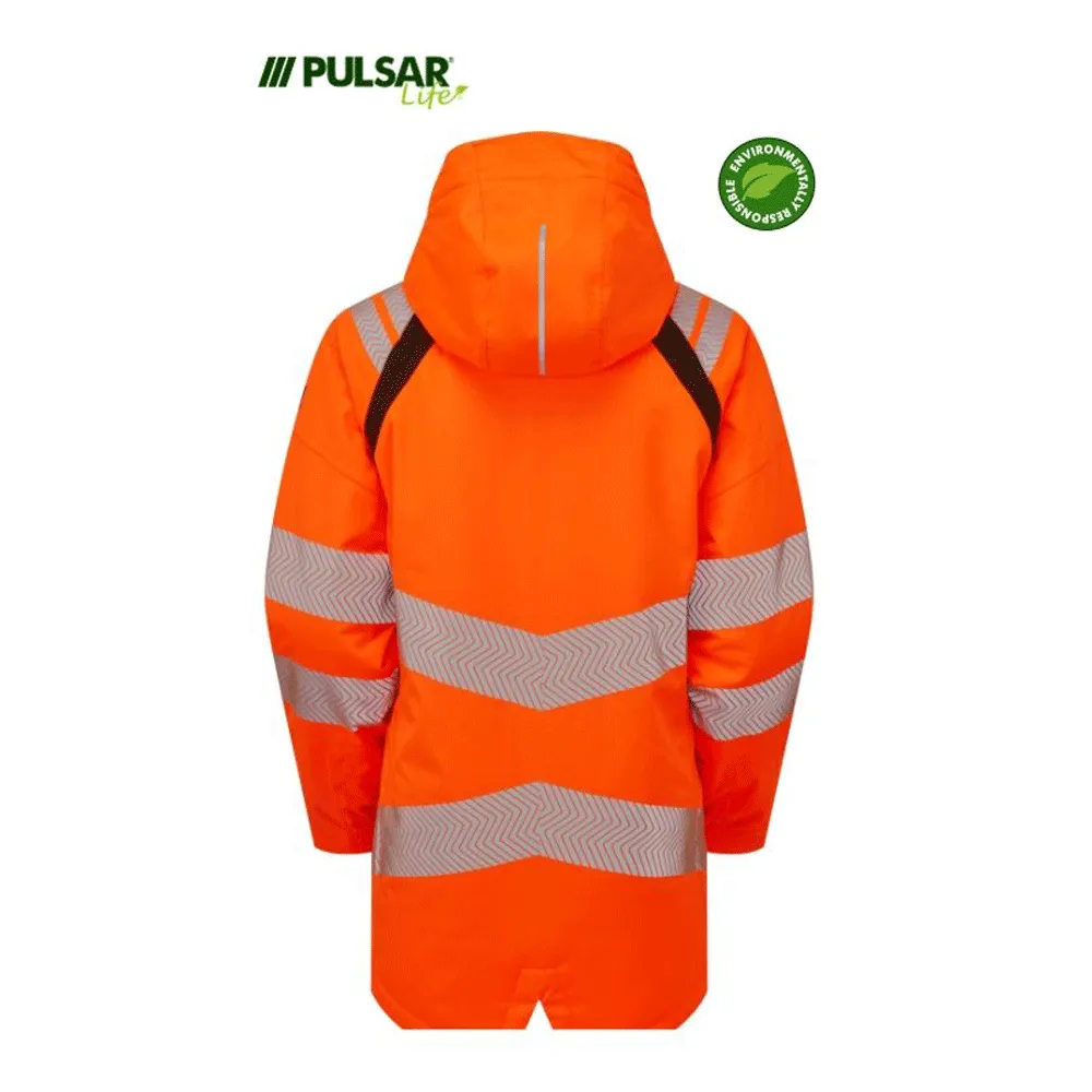 PULSAR® LIFE LFE969 GRS Women's Waterproof Hi-Vis Insulated Parka Orange