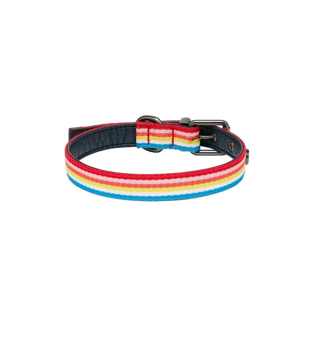 Rainbow striped dog collar l multicoloured Joules