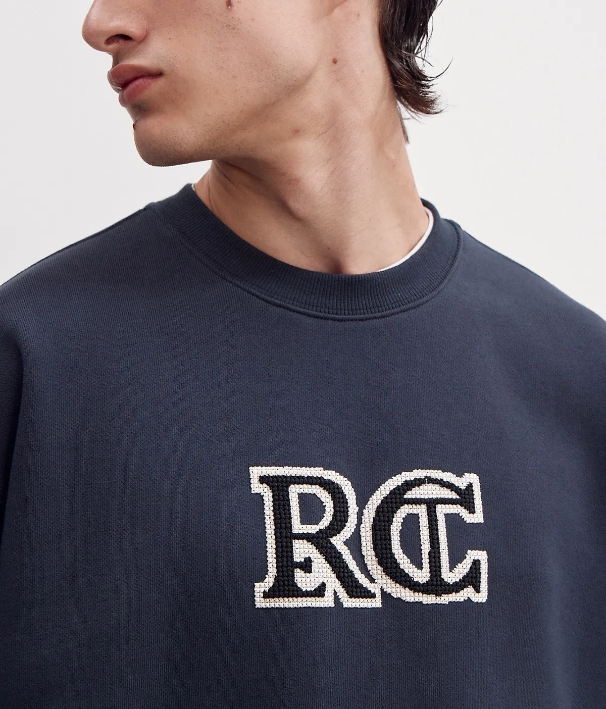 RECTO  |Sweat Street Style Long Sleeves Plain Cotton Logo