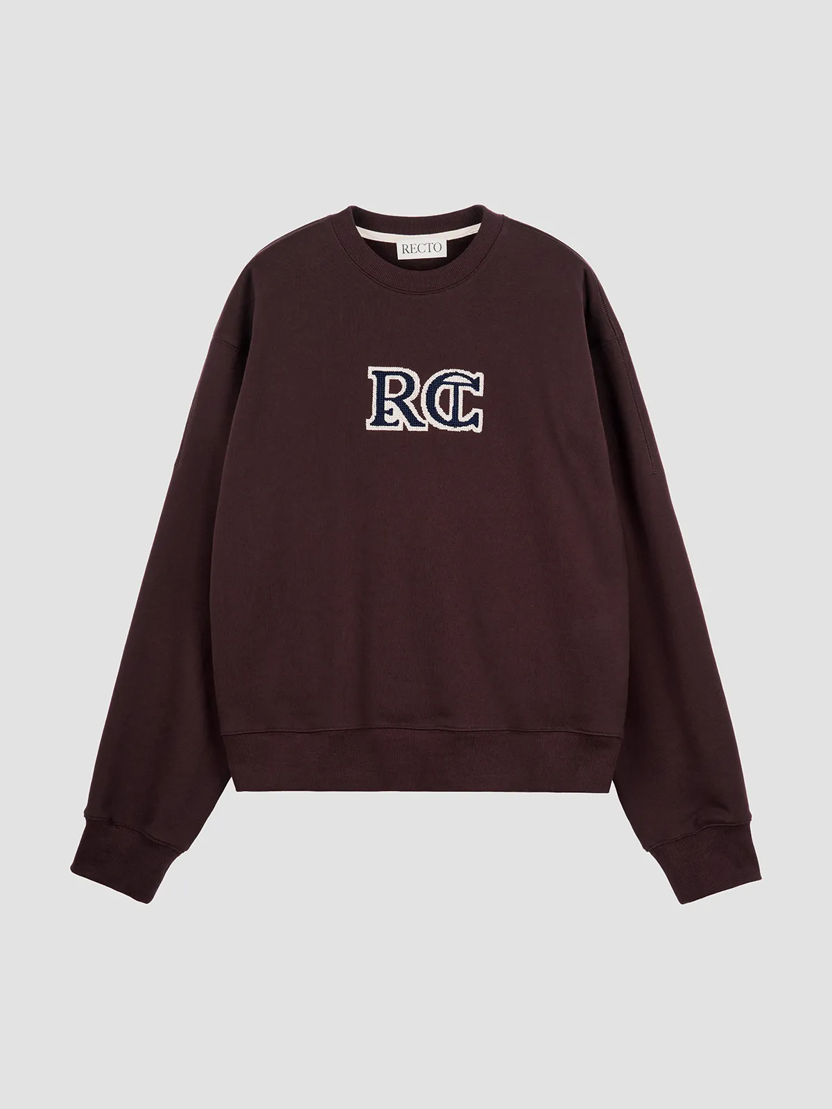 RECTO  |Sweat Street Style Long Sleeves Plain Cotton Logo