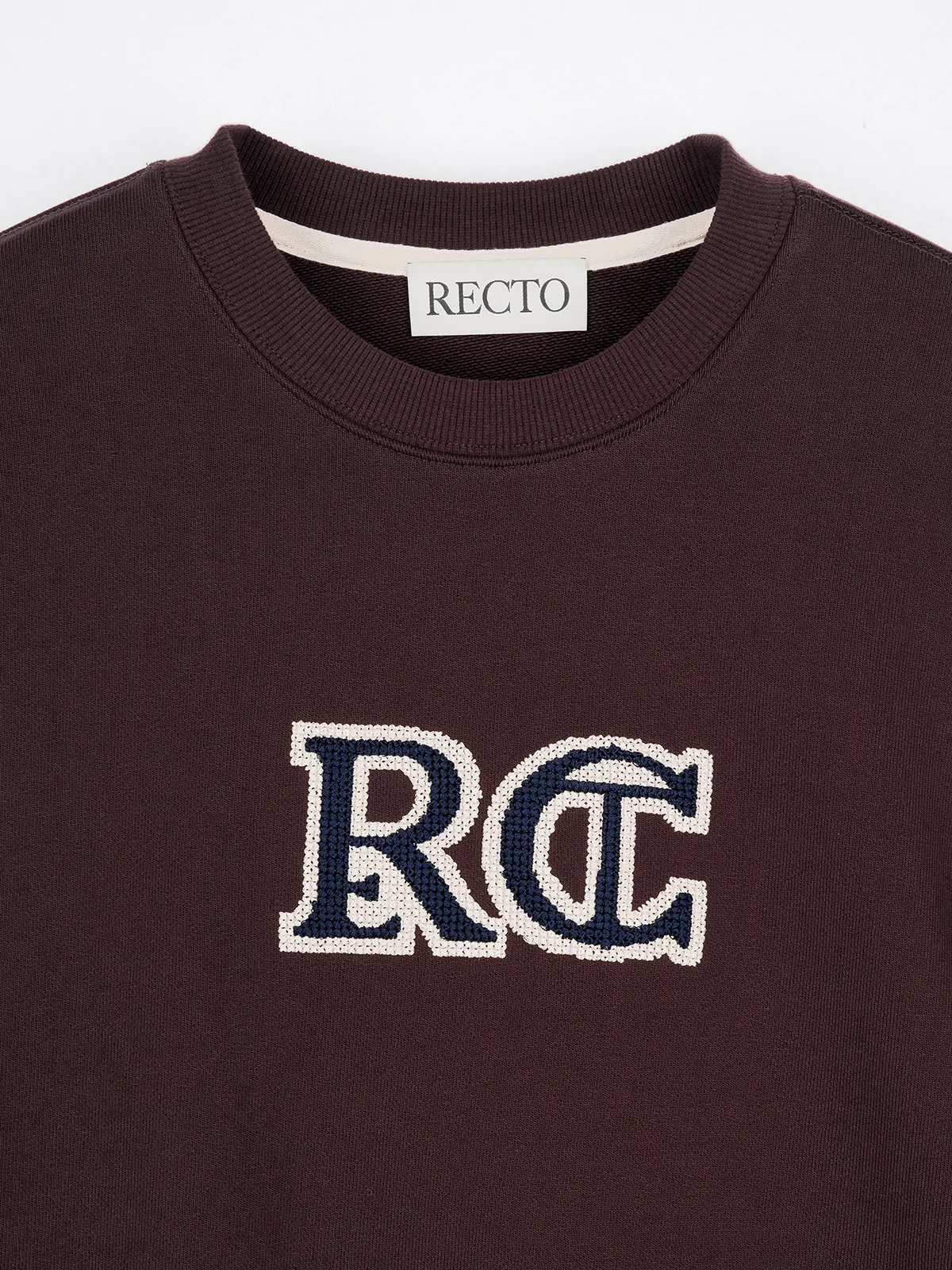 RECTO  |Sweat Street Style Long Sleeves Plain Cotton Logo