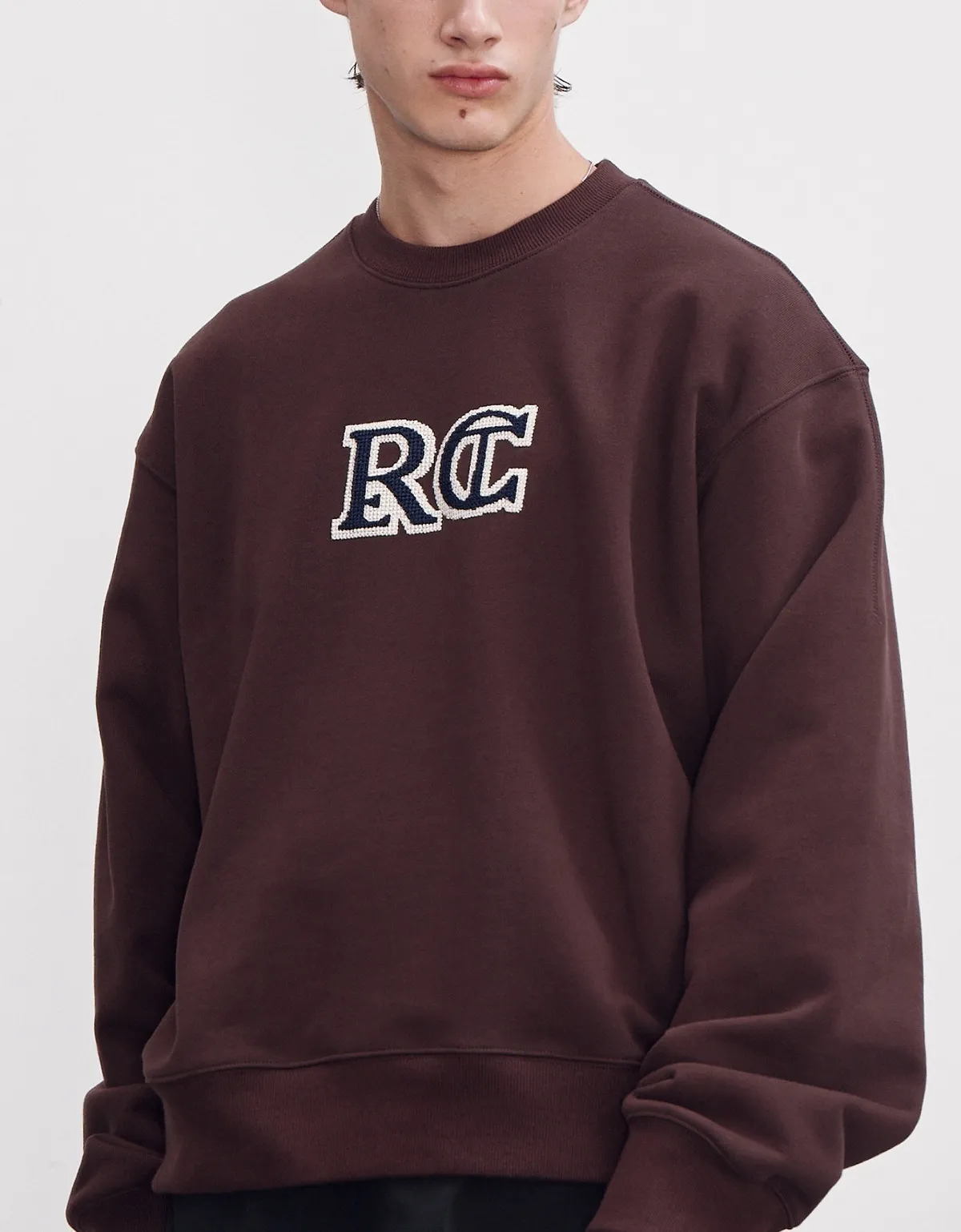 RECTO  |Sweat Street Style Long Sleeves Plain Cotton Logo